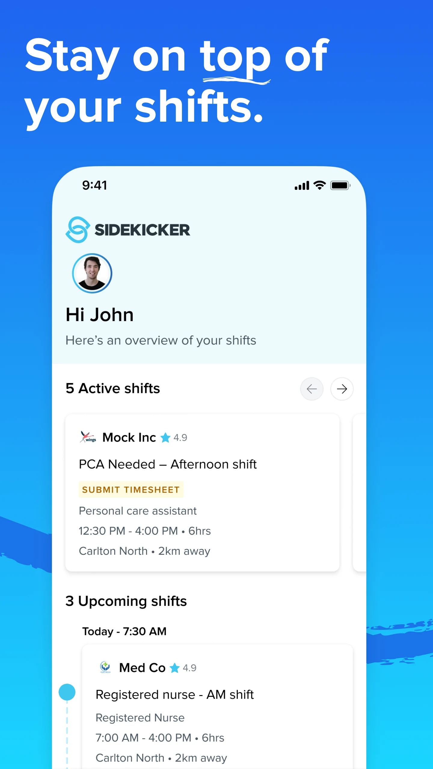 Sidekicker: Worker app screenshot